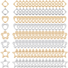 160шт 8 стили 2-отверстие ccb пластиковая бусина рамка