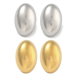 304 Stainless Steel Oval Stud Earrings for Women