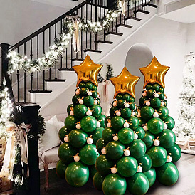 Christmas Tree Rubber Balloon Garland Arch Kit, for Party Festival Home Decorations