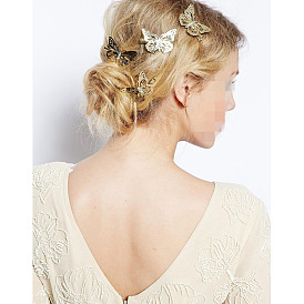 Заколка для волос бабочка для женщин - европейские и американские украшения, мелкий опт, боковой зажим.