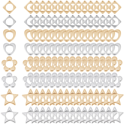 160шт 8 стили 2-отверстие ccb пластиковая бусина рамка