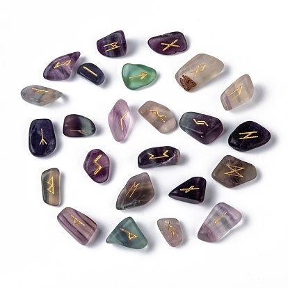 Gemstone Cabochons, Carved Runes/Futhark/Futhorc