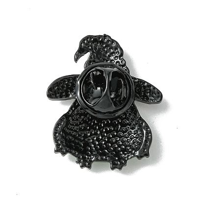 Black Alloy with Rhinestone Brooches, Frog Enamel Pins, for Backpack Clothes