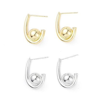 Серьги-гвоздики из латуни для женщин, долговечный, без свинца и без кадмия