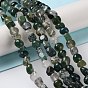 Natural Moss Agate Beads Strands, Nuggets, Tumbled Stone