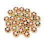 ABS Plastic Cabochons, with Rhinetsone, Flower