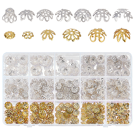 715 шт. 13 стили железные колпачки для бусин, цветок