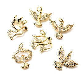 Латунные микро проложить кубического циркония подвески, без кадмия и без свинца, настоящие 18k позолоченные подвески, с целью перехода в кольце