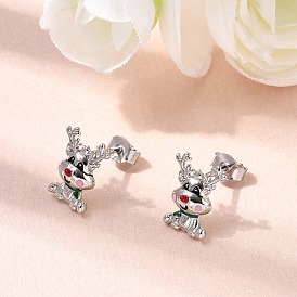 925 стерлингового серебра серьги стержня, платина