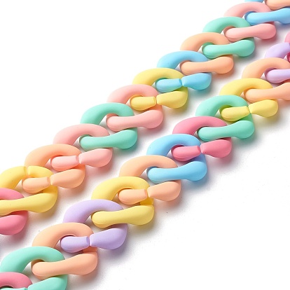 Handgefertigte Bordsteinketten, mit gummierten Acryl-Verbindungsringen, Twist