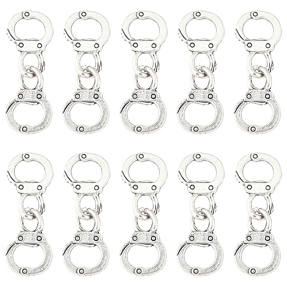 10шт. звенья/соединители из сплава тибетского типа, без кадмия и без свинца, наручники