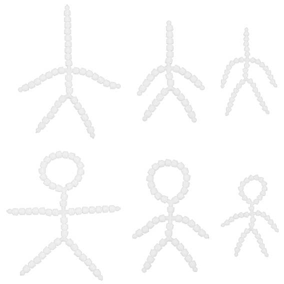 6шт 6 стили пластиковая фигурка подвижный скелет, принадлежности для изготовления кукол