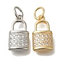 Латунные микро проложить кубического циркония подвески, долговечный, замковые прелести, с целью перехода в кольце