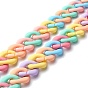 Handgefertigte Bordsteinketten, mit gummierten Acryl-Verbindungsringen, Twist