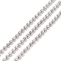 2 Colors Crystal & Crystal AB Rhinestone Cup Chains, Raw(Unplated) Brass Rhinestone Strass Chains, with Plastic Spools