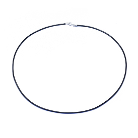 Waxed Cord Necklaces Making, with 925 Sterling Silver Spring Ring Clasps