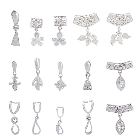 28шт 9 стиль латунные зажимные скобы, трубчатые поручни и поручни для ледоруба, листьев и цветов