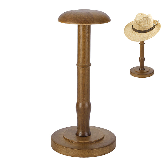 Вешалка для шляп в форме купола из каучукового дерева, для парика, подставка для держателя шляпы