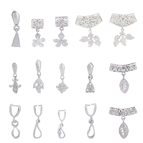 28шт 9 стиль латунные зажимные скобы, трубчатые поручни и поручни для ледоруба, листьев и цветов