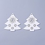 Poplar Wood Pendants, Dyed, Christmas Tree