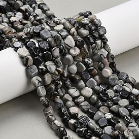 Натуральные нити из бисера пикассо, самородки, упавший камень