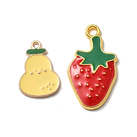 Подвески из эмали и сплава, фруктовое очарование, без свинца и без кадмия