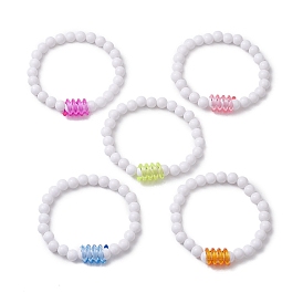 Round & Spring Acrylic Stretch Beaded Bracelets