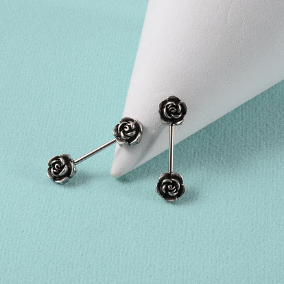 304 Кольца для сосков в форме цветка розы из нержавеющей стали