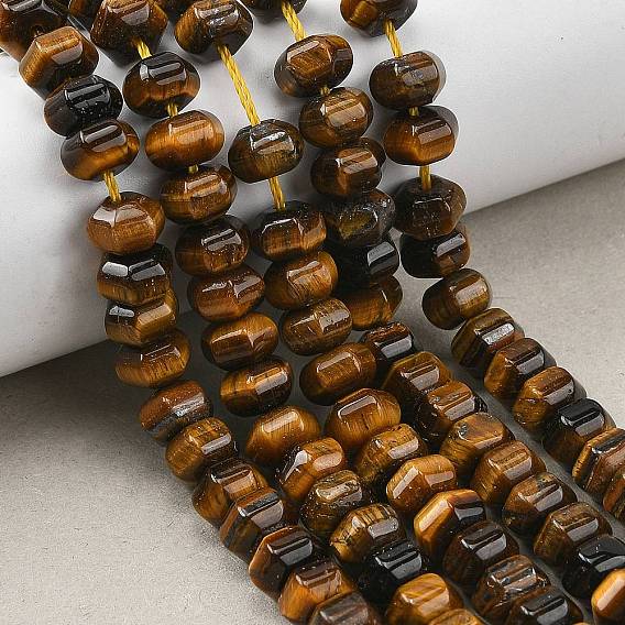 Природных тигровый глаз бисер нитей, фонарь формы