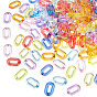 8 Colors Transparent Acrylic Linking Rings, Quick Link Connectors, for Cable Chains Making, Oval