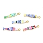 Printed Brass Pendants, Fish with Stripe Charms, Rack Plating, Long-Lasting Plated, Lead Free & Cadmium Free, Real 18K Gold Plated