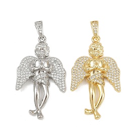 Латунные микро проложить кубического циркония подвески, без кадмия и без свинца, ангел