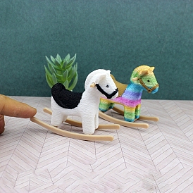 Пластиковые лошадки-вагончики миниатюрные украшения, аксессуары для домашнего кукольного домика с микро-ландшафтом, притворяясь опорными украшениями