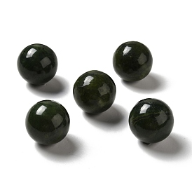 Natural Xinyi Jade/Chinese Southern Jade Beads, No Hole/Undrilled, Round