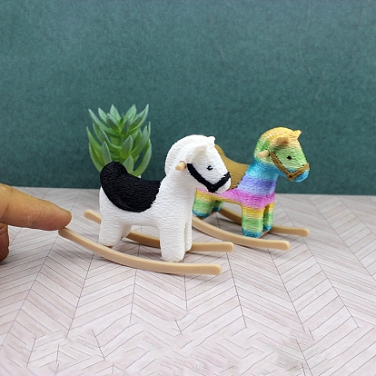 Пластиковые лошадки-вагончики миниатюрные украшения, аксессуары для домашнего кукольного домика с микро-ландшафтом, притворяясь опорными украшениями