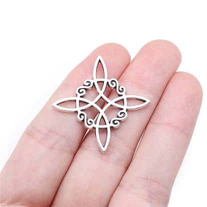 Tibetan Style Alloy Pendants, Witch Knot Charms