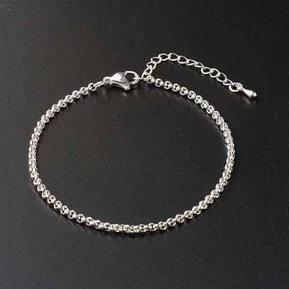 304 Stainless Steel Rolo Chain Bracelets