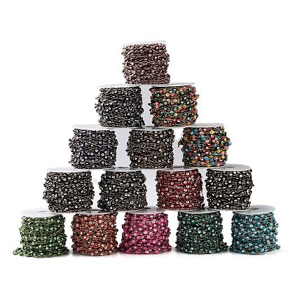 304 цепи из нержавеющей стали ссылка, со смолой, эмалью и катушкой, несварные, реальный 18 k позолоченный, глаз, ионное покрытие (ip)