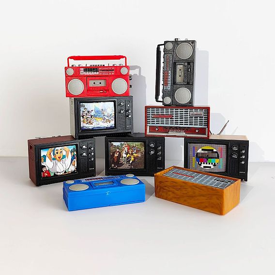 Имитационная модель телевизионного радио, украшение кукольного домика детская ролевая игра игрушка фотография