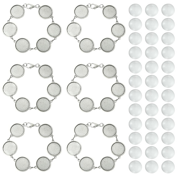 Набор для изготовления браслета-цепочки из сплава с пустыми куполообразными звеньями своими руками
