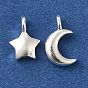 925 подвески в виде луны/звезд из стерлингового серебра, серебряные