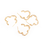 Brass Stud Earring Settings, with Sterling Silver, Cloud