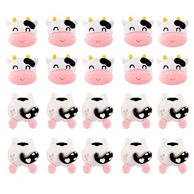 60 кабошоны из смолы, мультяшные милые коровьи нашивки, аксессуары из материала «сделай сам» (стили)