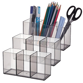 3 акриловые многофункциональные настольные ящики для хранения, держатель ручки, прямоугольные