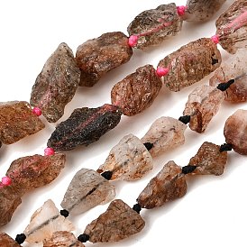 Необработанные натуральные черные золотые нити из рутилового кварца, самородки