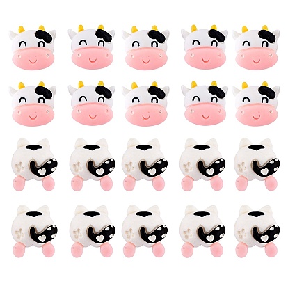 60 кабошоны из смолы, мультяшные милые коровьи нашивки, аксессуары из материала «сделай сам» (стили)