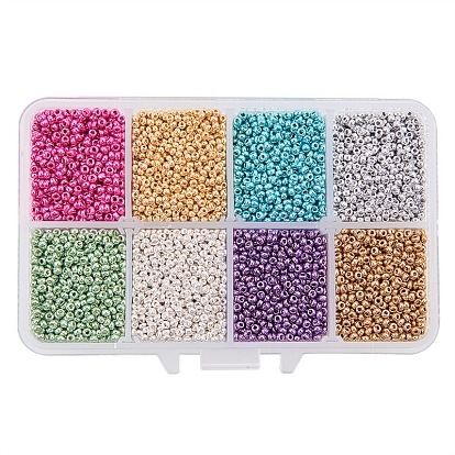 FGB 13/0 Grade A Dyed Glass Seed Beads, Round