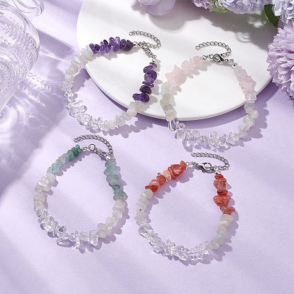 Браслеты из бисера из натуральных смешанных драгоценных камней для женщин