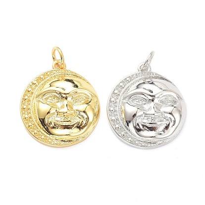 Латунь прелести, с целью перехода в кольце, долговечный, луна с солнцем