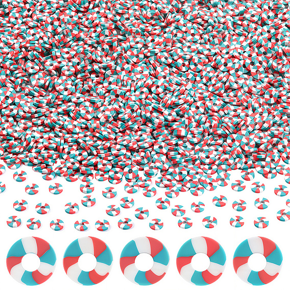 5000 бусины из полимерной глины ручной работы., Диск / плоские круглые, Heishi бусы